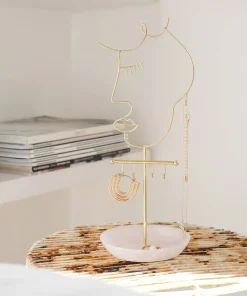 Jewellery Stands & Boxes*Stackers Rose Quartz Effect 5 Hook Face Jewellery Stand