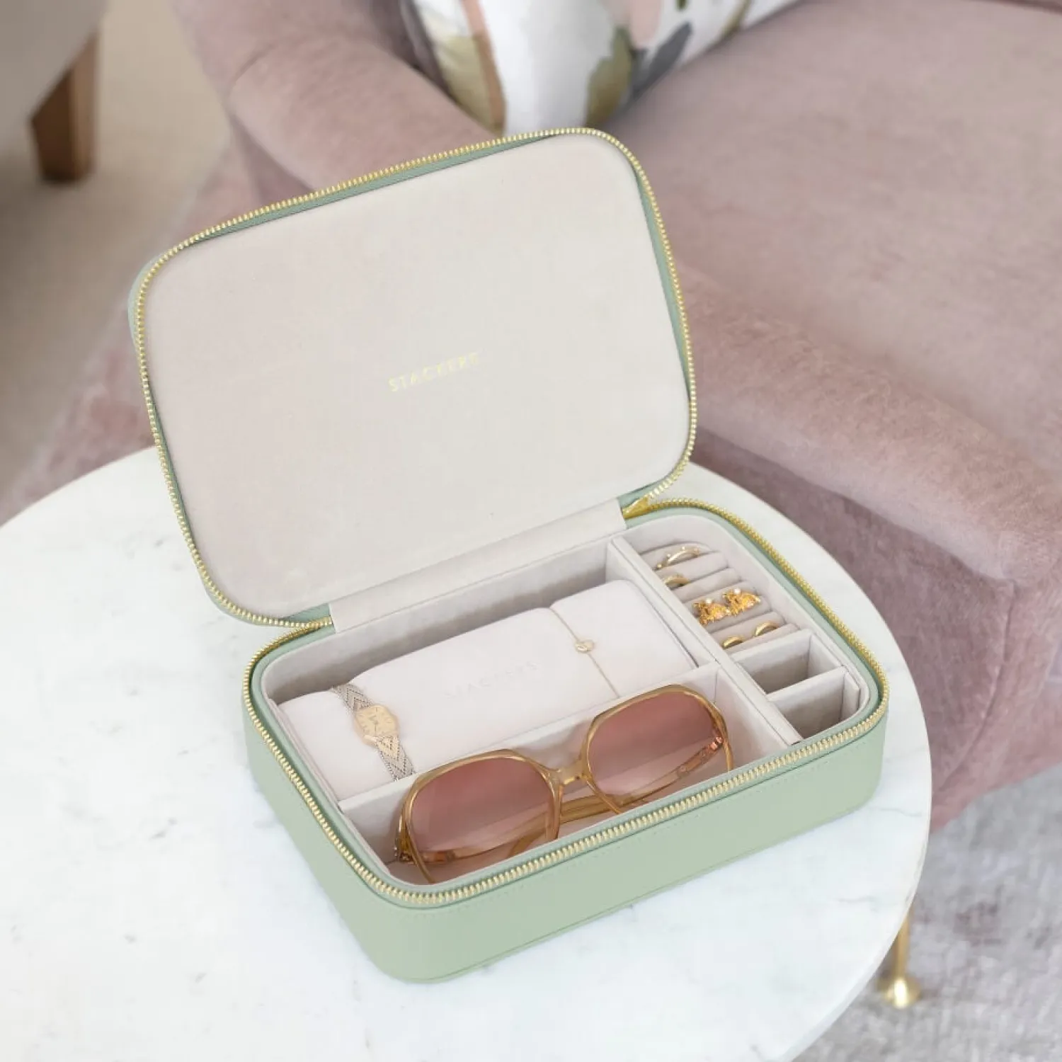 Jewellery Stands & Boxes*Stackers Travel Jewellery + Sunglasses Box - Sage