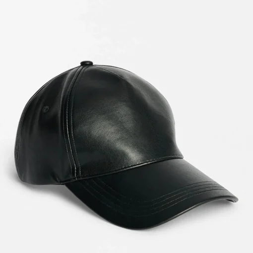 Hats Scarves & Gloves*Stand Studio Connie Faux Leather Baseball Cap