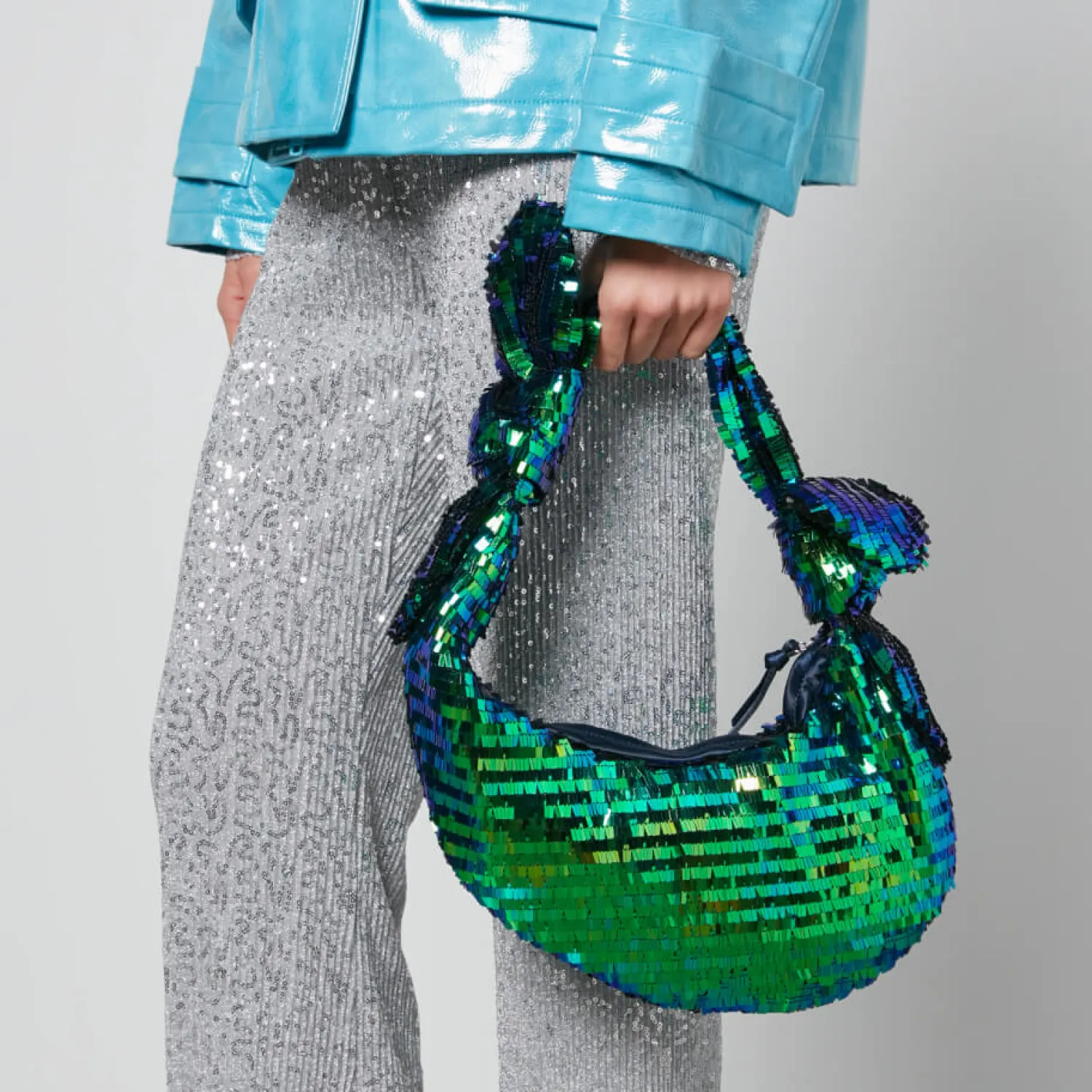 Shoulder Bags*Stine Goya Julius Knotted Sequined Satin Bag