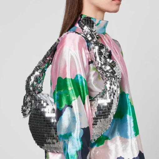 Shoulder Bags*Stine Goya Julius Knotted Sequined Satin Bag