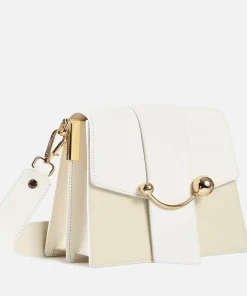 Shoulder Bags*Strathberry Women's Box Crescent Shoulder Bag - Vanilla/Diamond