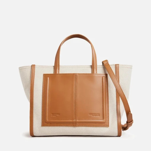 Tote Bags*Ted Baker Aksanna Medium Canvas And Faux Leather Tote Bag