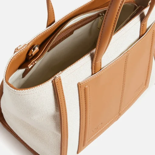 Tote Bags*Ted Baker Aksanna Medium Canvas And Faux Leather Tote Bag