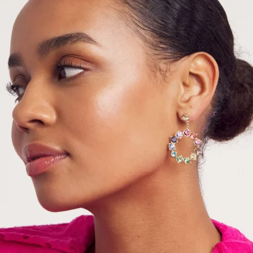 Earrings*Ted Baker Crissty Gold-Tone Hoop Drop Earrings