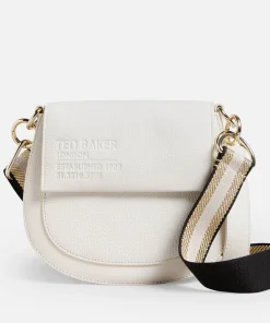 Satchels*Ted Baker Daliai Leather Branded Webbing Satchel Cross Body Bag