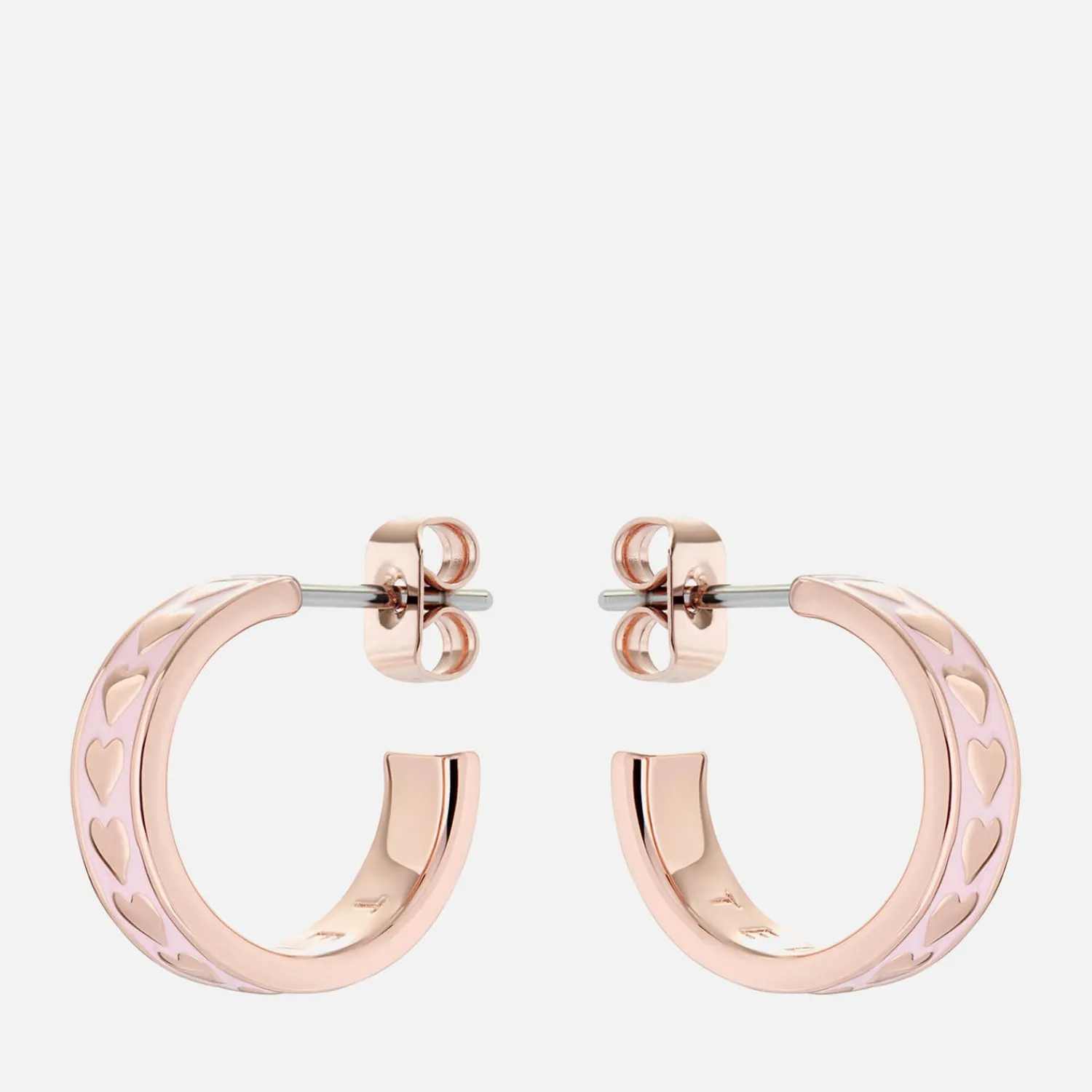 Earrings*Ted Baker Emrie Heart Rose Gold-Tone Hoop Earrings