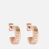 Earrings*Ted Baker Helanna Nano Logo Rose Gold-Tone Hoop Earrings
