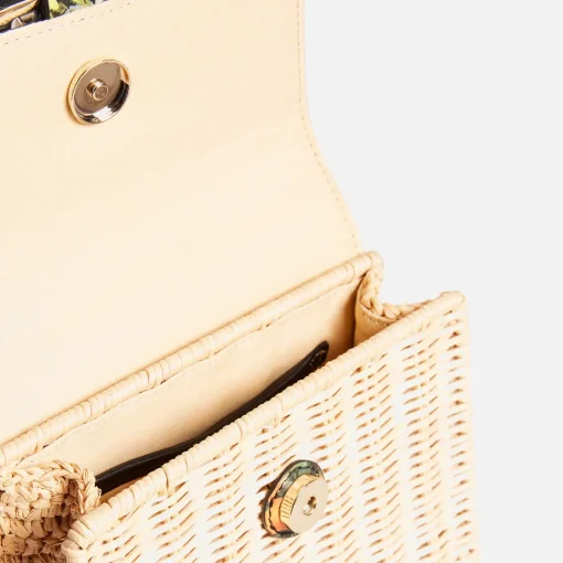 Mini Bags*Ted Baker Jaysisa Mini Floral-Print Rattan Bag
