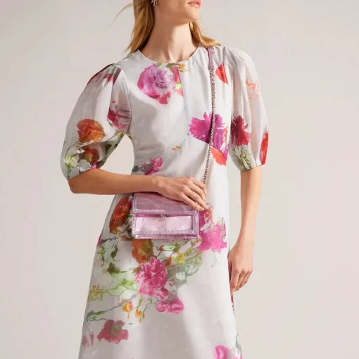 Crossbody Bags*Ted Baker Libbe Metallic Chain Leather Bag