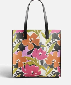 Tote Bags*Ted Baker Malicon Large Floral-Print Faux Leather Tote Bag