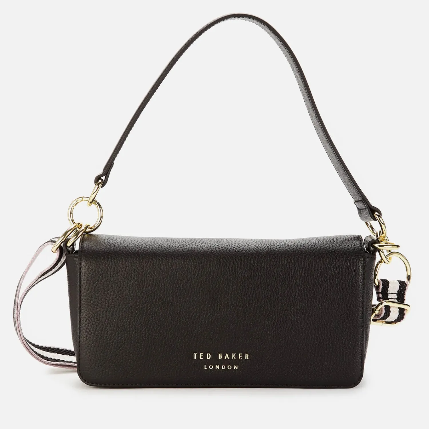 Shoulder Bags*Ted Baker Women's Ammie Branded Webbing Strap Box Shoulder Bag - Jet-Black