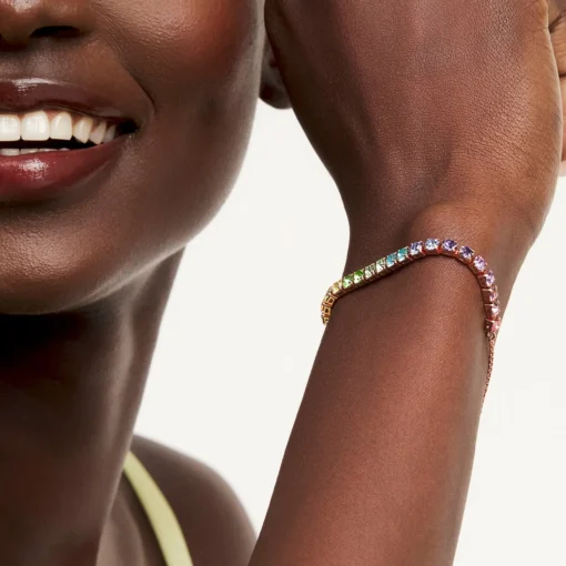 Bracelets & Bangles*Ted Baker Women's Melrah: Icon Crystal Slider Bracelet - Rose Goldrainbow