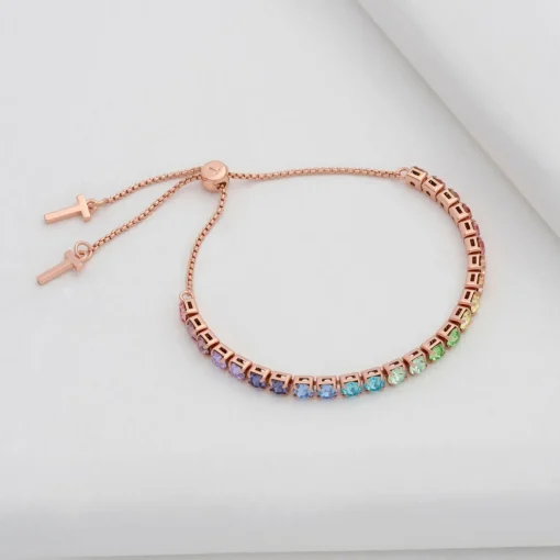 Bracelets & Bangles*Ted Baker Women's Melrah: Icon Crystal Slider Bracelet - Rose Goldrainbow