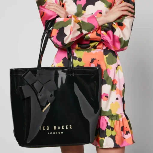 Shoulder Bags*Ted Baker Women's Nicon Knot Bow Large Icon Bag - Black