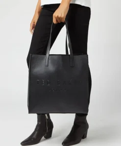 Tote Bags*Ted Baker Women's Soocon Crosshatch Large Icon Bag - Black
