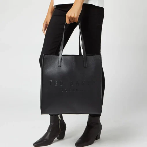 Tote Bags*Ted Baker Women's Soocon Crosshatch Large Icon Bag - Black