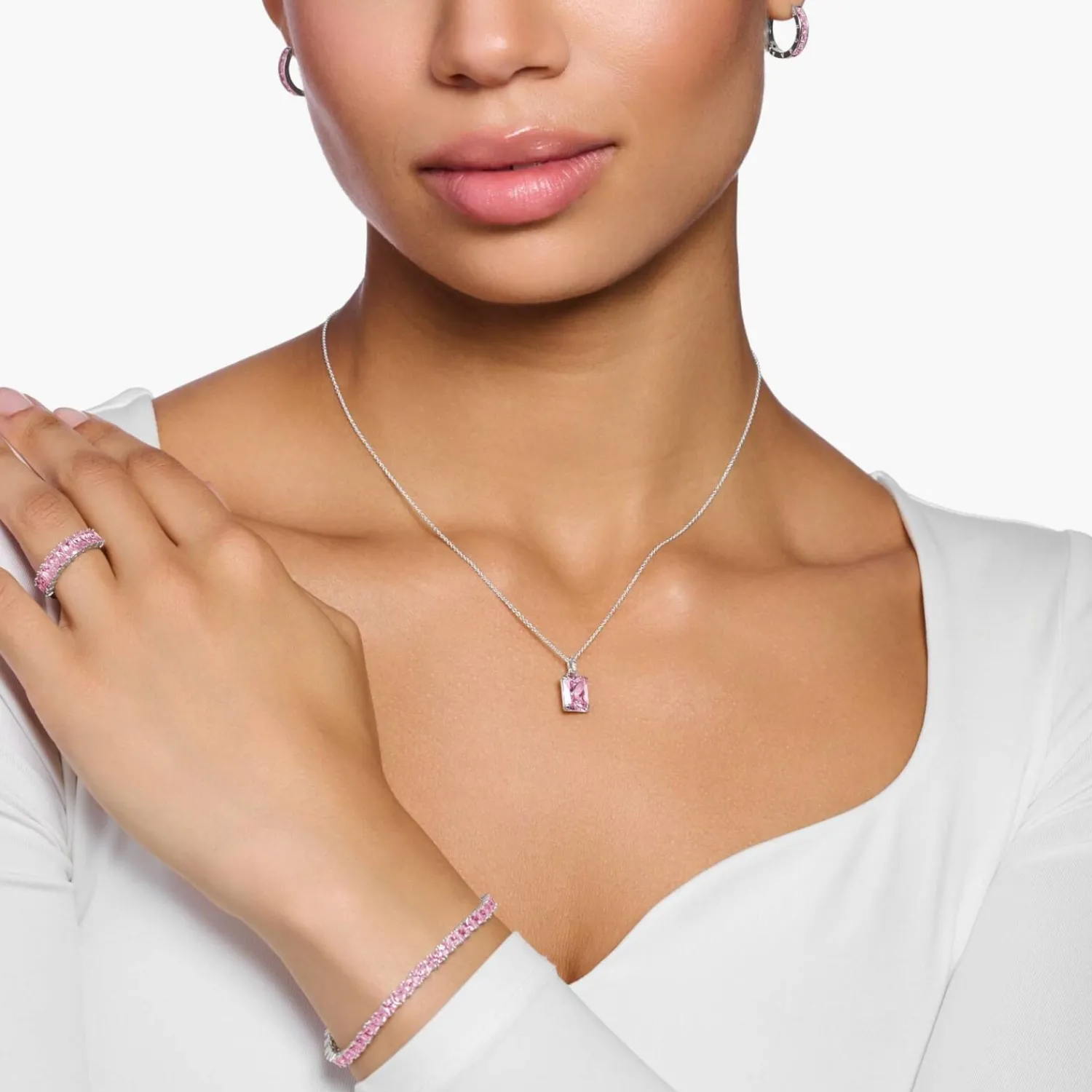 Necklaces*THOMAS SABO Heritage Silver-Tone Crystal Necklace