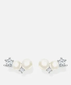 Earrings*THOMAS SABO Women's Pearl Climbers - Silver