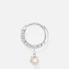 Earrings*THOMAS SABO Women's Single Pearl Hoop Earring - Silver