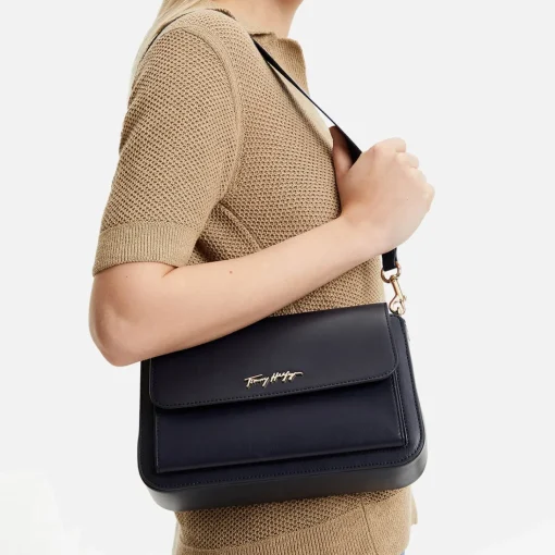 Shoulder Bags*Tommy Hilfiger Iconic Faux Leather Shoulder Bag