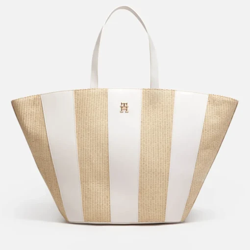 Tote Bags*Tommy Hilfiger Summer Jute Faux Leather Tote Bag