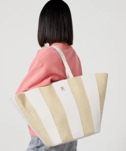Tote Bags*Tommy Hilfiger Summer Jute Faux Leather Tote Bag