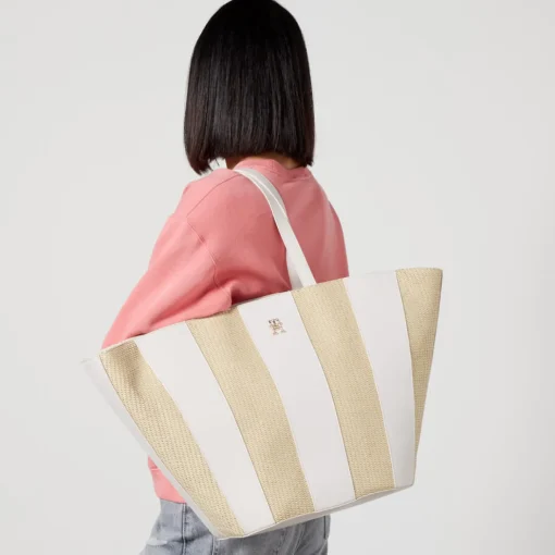 Tote Bags*Tommy Hilfiger Summer Jute Faux Leather Tote Bag