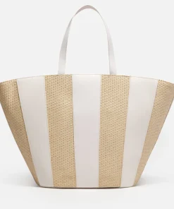 Tote Bags*Tommy Hilfiger Summer Jute Faux Leather Tote Bag