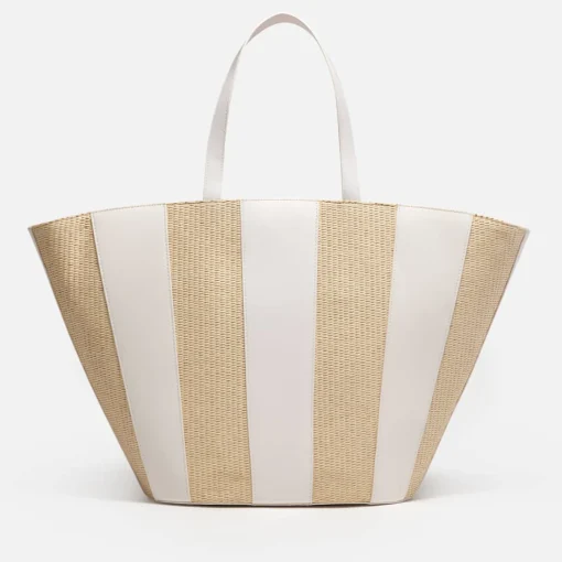 Tote Bags*Tommy Hilfiger Summer Jute Faux Leather Tote Bag