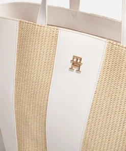 Tote Bags*Tommy Hilfiger Summer Jute Faux Leather Tote Bag