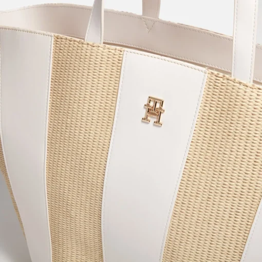 Tote Bags*Tommy Hilfiger Summer Jute Faux Leather Tote Bag