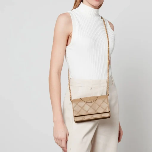Crossbody Bags*Tory Burch Fleming Logo Leather Cross-Body Bag