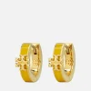 Jewellery Sets*Tory Burch Kira Gold-Plated And Enamel Huggie Earrings