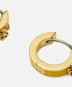 Jewellery Sets*Tory Burch Kira Gold-Plated And Enamel Huggie Earrings