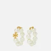 Earrings*Tory Burch Kira Gold-Tone And Faux Pearl Hoop Earrings