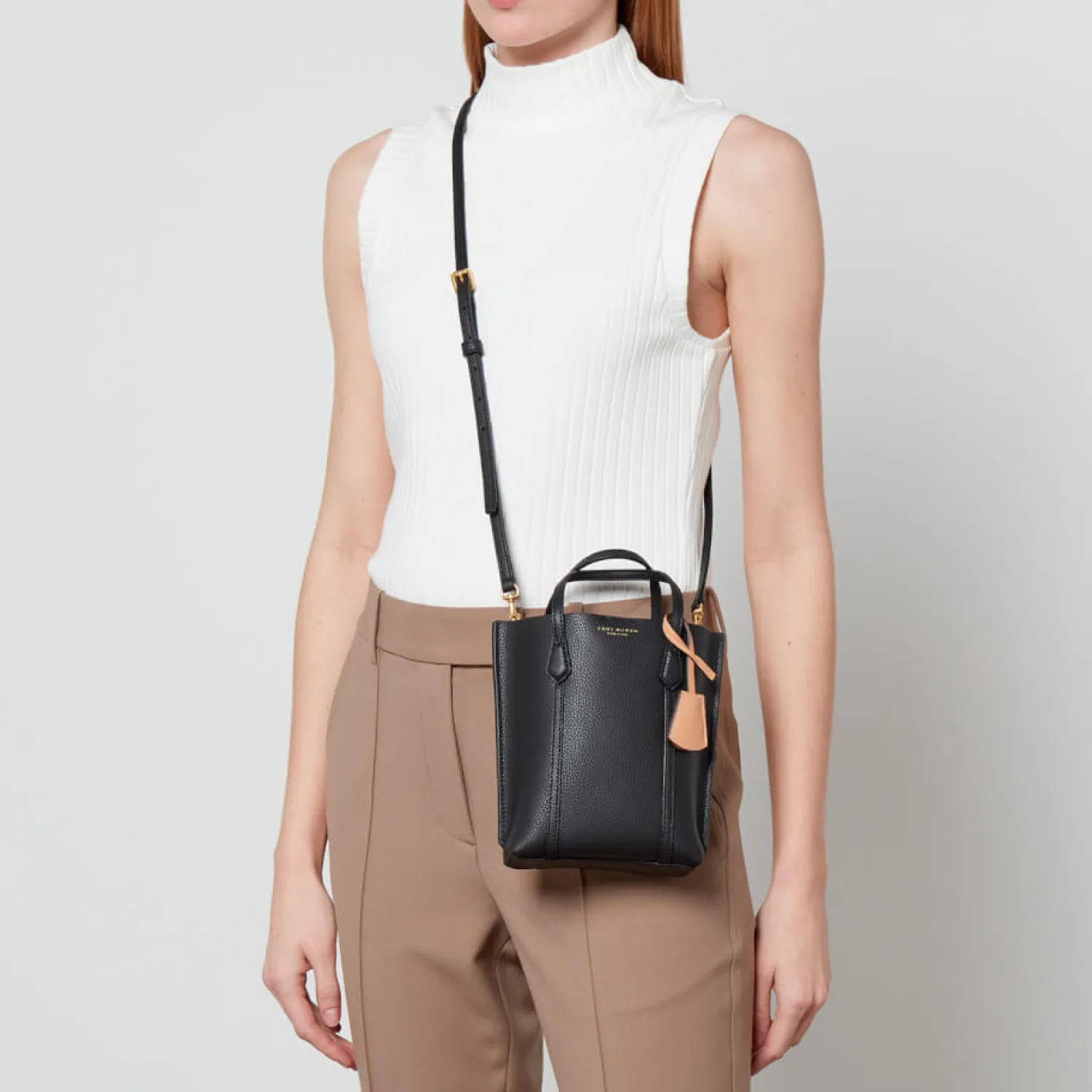 Tote Bags*Tory Burch Mini Perry Leather Tote Bag