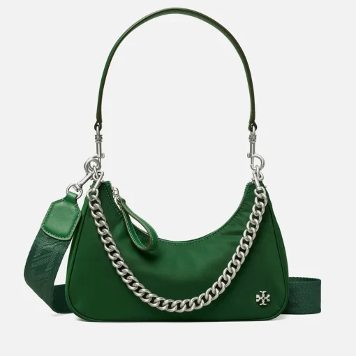 Shoulder Bags*Tory Burch Small Mercer Leather And Nylon Shoulder Bag