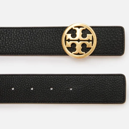 Belts*Tory Burch Women's 1.5" Logo Belt - Black