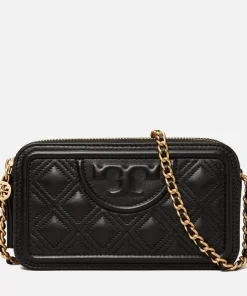 Mini Bags*Tory Burch Women's Fleming Double-Zip Mini Bag - Black