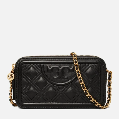 Mini Bags*Tory Burch Women's Fleming Double-Zip Mini Bag - Black