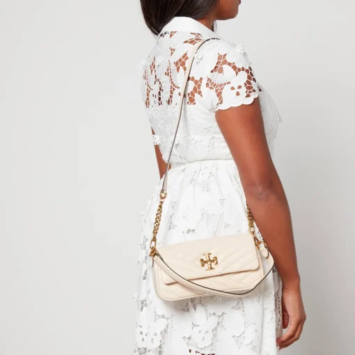 Shoulder Bags*Tory Burch Women's Kira Chevron Small Flap Shoulder Bag - New Cream