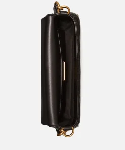 Shoulder Bags*Tory Burch Women's Kira Chevron Small Flap Shoulder Bag - Black