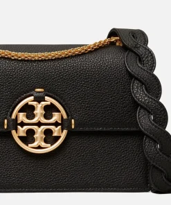 Shoulder Bags*Tory Burch Women's Miller Small Flap Shoulder Bag - Black