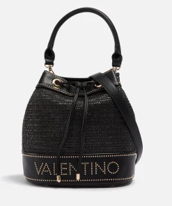 Bucket Bags*Valentino Bags Valentino Float Rattan And Faux Leather Bucket Bag