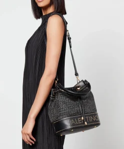Bucket Bags*Valentino Bags Valentino Float Rattan And Faux Leather Bucket Bag
