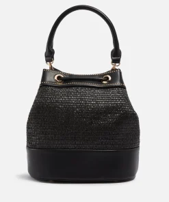 Bucket Bags*Valentino Bags Valentino Float Rattan And Faux Leather Bucket Bag