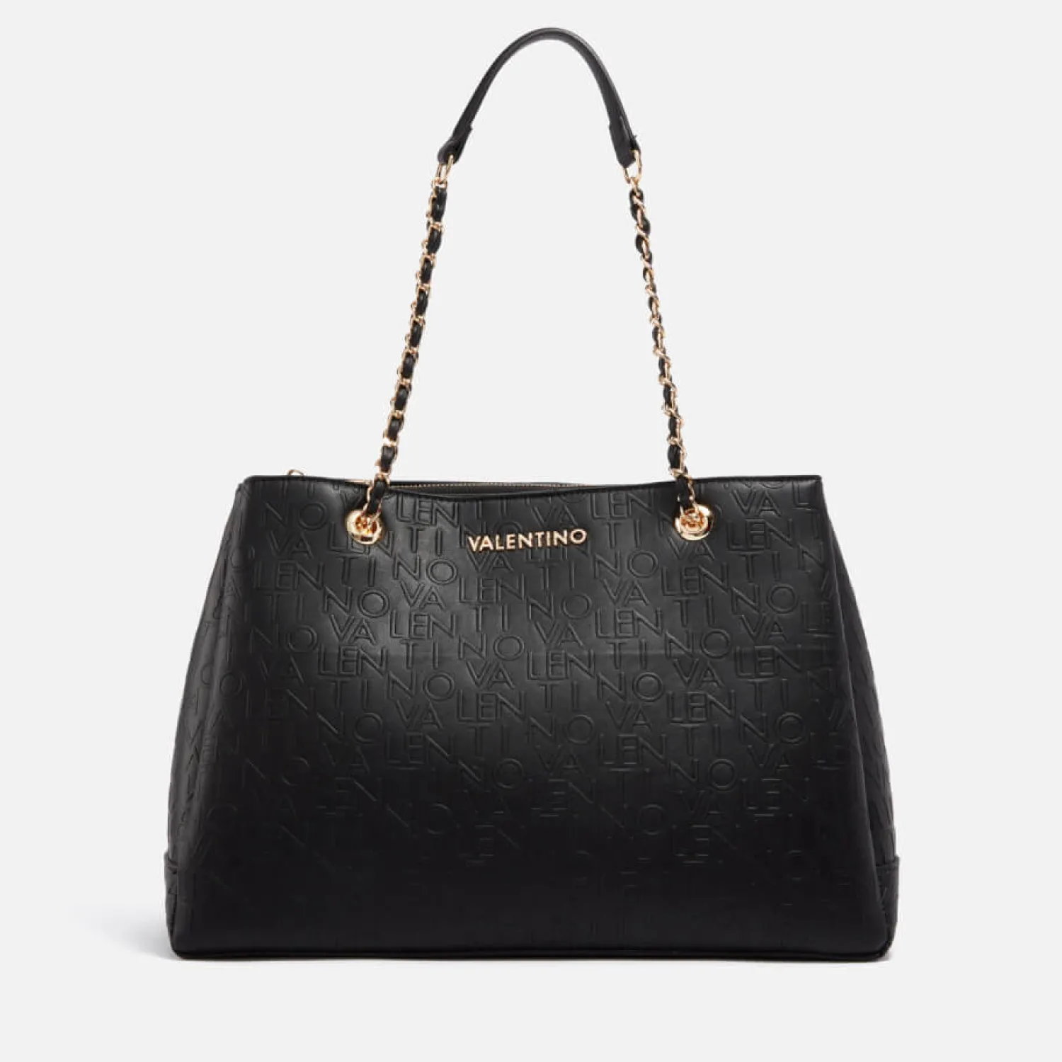 Tote Bags*Valentino Bags Valentino Relax Monogrammed Faux Leather Shopping Bag