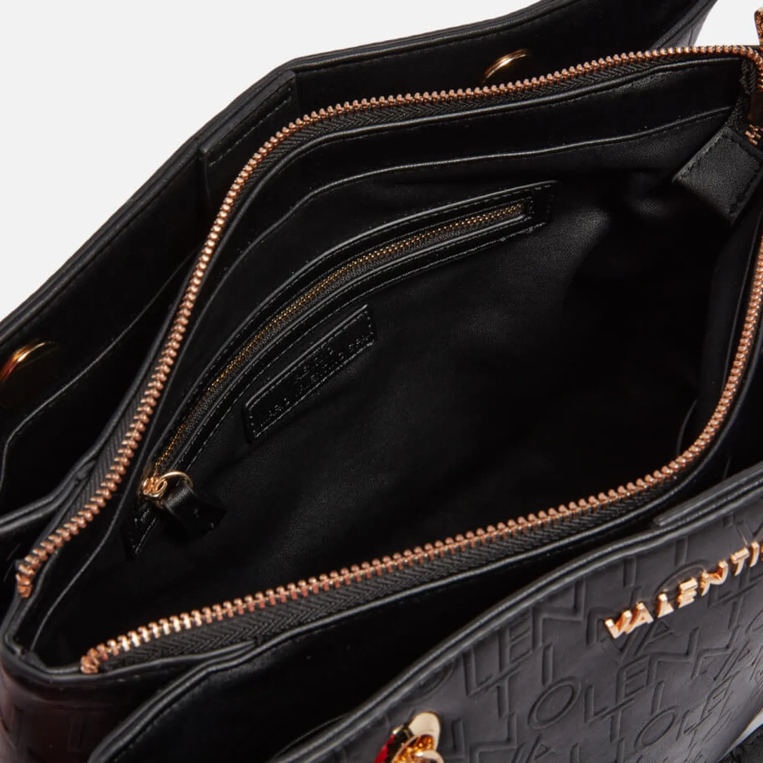 Tote Bags*Valentino Bags Valentino Relax Monogrammed Faux Leather Shopping Bag