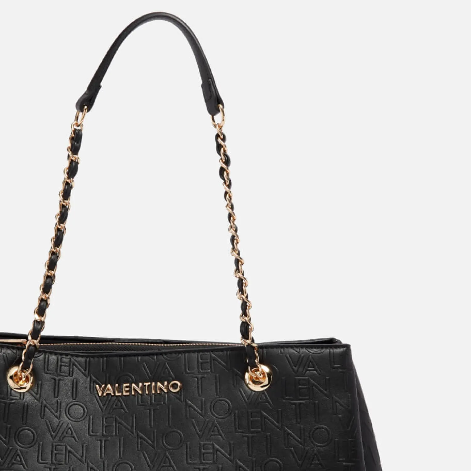 Tote Bags*Valentino Bags Valentino Relax Monogrammed Faux Leather Shopping Bag